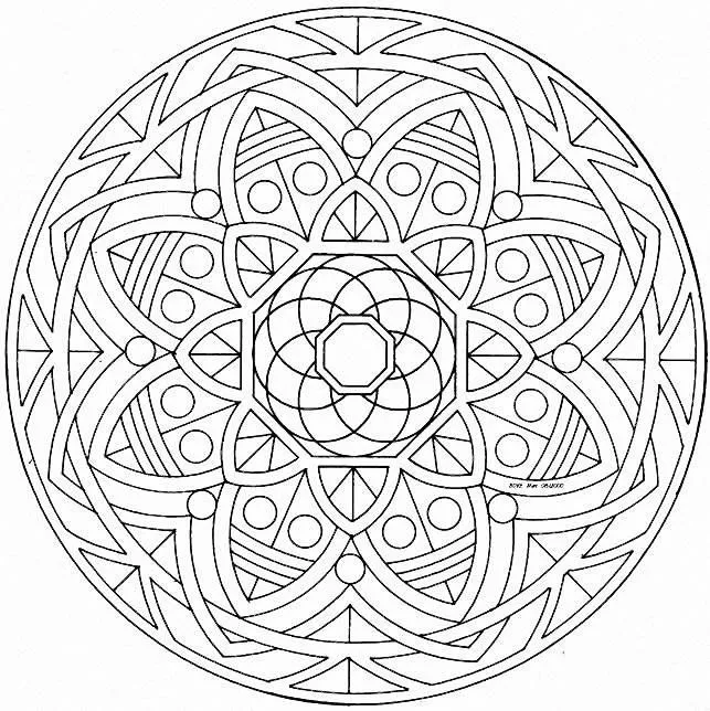 Mandala to color free to print - 6 (Simple Mandalas)